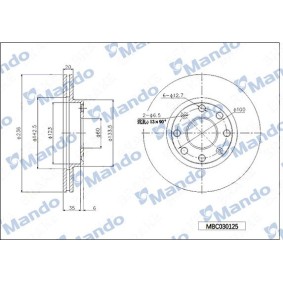 Achetez des Disque de frein Mando MBC030125 à prix pour 36,12 €