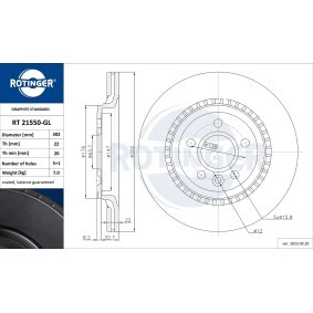 Bremsscheibe RT 21550-GL von ROTINGER günstig für 54,45 € online kaufen
