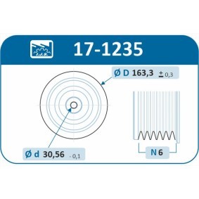 Comprar Polea de cigüeñal de IJS GROUP 17-1235 a bajo precio de 46,61 €