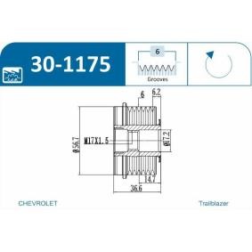 Achetez des Poulie roue libre, alternateur IJS GROUP 30-1175 à prix pour 33,92 €