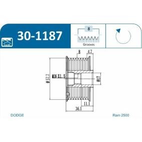 Köp Frihjulskoppling, generator av IJS GROUP 30-1187 till det låga priset 373,20 kr