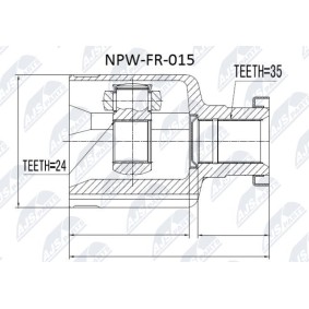 Gelenksatz, Antriebswelle NPW-FR-015