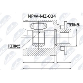 Gelenksatz, Antriebswelle NPW-MZ-034