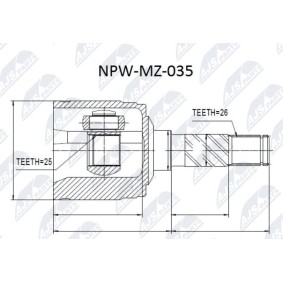 Gelenksatz, Antriebswelle NPW-MZ-035