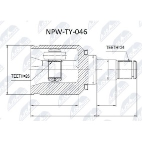 Gelenksatz, Antriebswelle NPW-TY-046