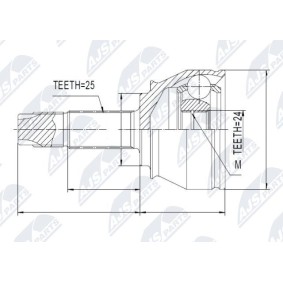 Achetez des Jeu de joints, arbre de transmission NTY NPZ-FT-045 à prix pour 46,32 €
