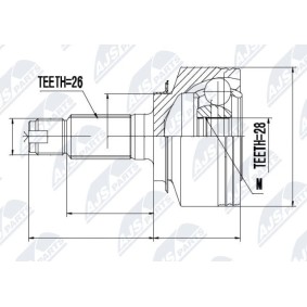 Acquista Kit giunti semiasse da NTY NPZ-HD-039 a buon mercato per soli 27,50 €