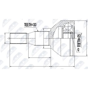Osta Nivelsarja, vetoakseli NTY:llä NPZ-PL-031 edullisesti hintaan 55,37 €