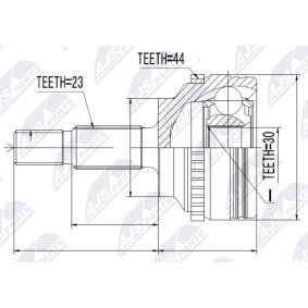 Achetez des Jeu de joints, arbre de transmission NTY NPZ-RE-020 à prix pour 41,67 €
