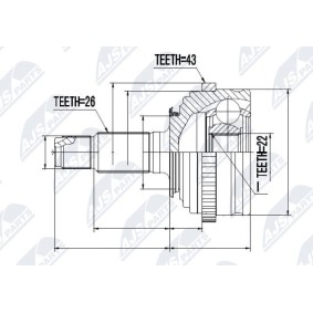 Acquista Kit giunti semiasse da NTY NPZ-RV-010 a buon mercato per soli 26,19 €
