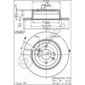 Acquista Disco freno da BREMBO 08.4332.10 a buon mercato per soli 38,20 €