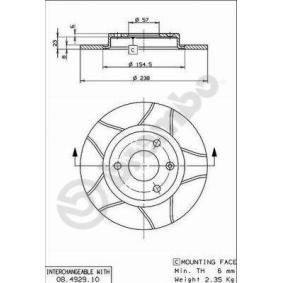 Bremsscheibe 08.4929.75 für MEGA