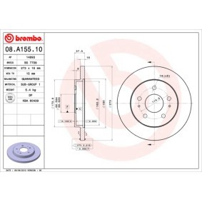 DAIHATSU Bremsscheibe von BREMBO