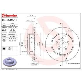 Achetez des Disque de frein BREMBO 09.5519.10 à prix pour 79,38 €