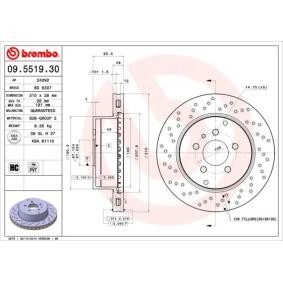Achetez des Disque de frein BREMBO 09.5519.30 à prix pour 150,53 €