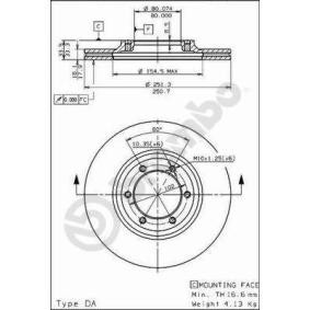 Acquista Disco freno da BREMBO 09.5705.10 a buon mercato per soli 29,95 €