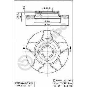 Bremsscheibe für FORD USA von BREMBO