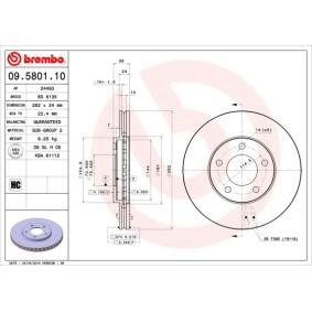 Bremsscheibe 09.5801.10 von BREMBO günstig für 51,04 € online kaufen