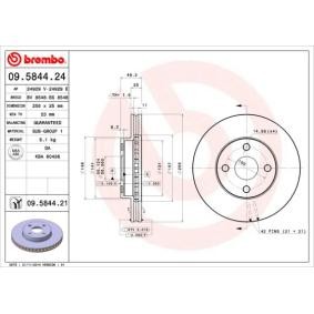 Acquista Disco freno da BREMBO 09.5844.24 a buon mercato per soli 31,44 €