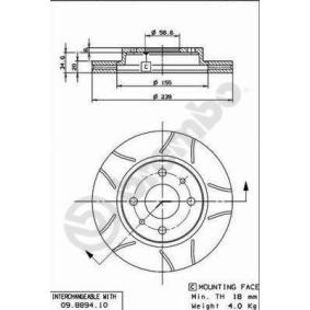 Bremsscheibe für LADA von BREMBO