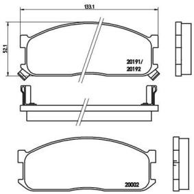 Compre Pastilhas de travão de BREMBO online para Bongo III Minibuss a preços moderados