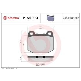 Acquista Kit pastiglie freni da BREMBO P 59 004 a buon mercato per soli 29,81 €
