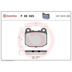 Acquista Kit pastiglie freni da BREMBO P 59 025 a buon mercato per soli 31,58 €