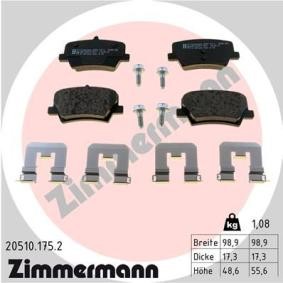 Comprar Juego de pastillas de freno de ZIMMERMANN 20510.175.2 a bajo precio de 71,27 €