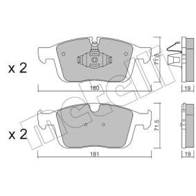 Compre Pastilhas de travão da METELLI 22-1188-0 a um preço baixo por 62,66 €