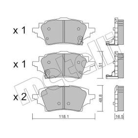 Compre Pastilhas de travão de METELLI online para 2 Hatchback (XP210) a preços moderados