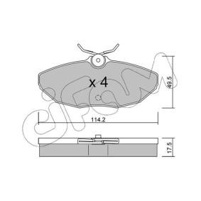 Köp Bromsbelägg av CIFAM 822-1190-0 till det låga priset 476,06 kr