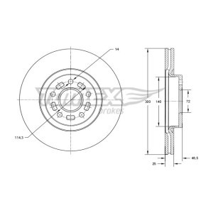 Compre Disco de travão da TOMEX brakes TX 73-19 a um preço baixo por 38,93 €