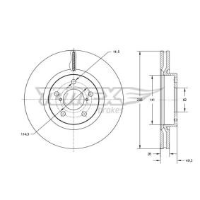 Bremsscheibe TX 73-23 für AVENSIS Stufenheck (ZRT27, ADT27) für 57,99 CHF
