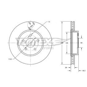 Bremsscheibe von TOMEX brakes