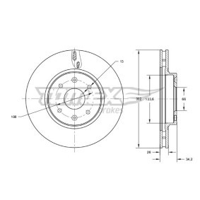 Bremsscheibe von TOMEX brakes