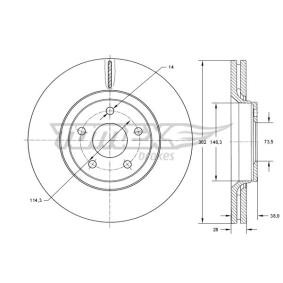 Acquista Disco freno da TOMEX brakes TX 73-80 a buon mercato per soli 41,57 €