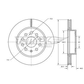 Acquista Disco freno da TOMEX brakes TX 74-10 a buon mercato per soli 52,99 €