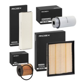 Compre Kit de filtros de RIDEX online para TRANSIT Camião de plataforma/chassis (FM_ _, FN_ _) a preços moderados