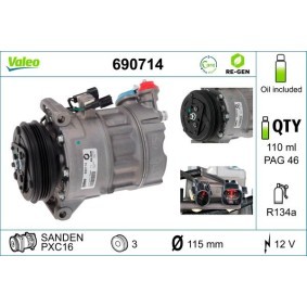 Klimakompressor 690714 von VALEO günstig für 399,81 € online kaufen