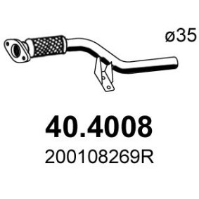 Kjøp Eksosrør av ASSO 40.4008 til den lave prisen 2801,28 NOK
