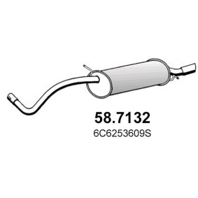 Kjøp Bakre eksospotte av ASSO 58.7132 til den lave prisen 2312,53 NOK