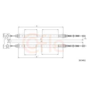 Handbremsseil für FORD von COFLE