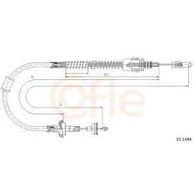 Compre Cabo de aço, accionamento da embraiagem da COFLE 92.15.1344 a um preço baixo por 17,68 €