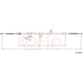 Compre Cabo de aço, accionamento da embraiagem da COFLE 92.15.1355 a um preço baixo por 20,15 €