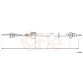 Compre Cabo de aço, accionamento da embraiagem da COFLE 92.15.2682 a um preço baixo por 17,23 €