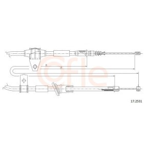Handbremsseil für HYUNDAI von COFLE