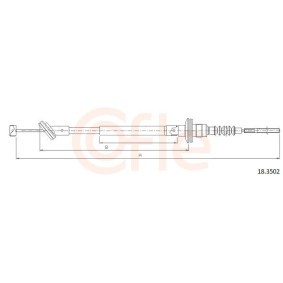 Compre Cabo de aço, accionamento da embraiagem da COFLE 92.18.3502 a um preço baixo por 14,25 €