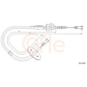 Compre Cabo de aço, accionamento da embraiagem da COFLE 92.19.1210 a um preço baixo por 26,90 €