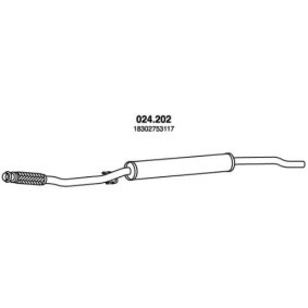 Achetez des Silencieux intermédiaire PEDOL 024.202 à prix pour 105,32 €