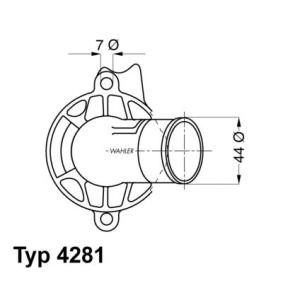 Kühlwasserthermostat von WAHLER 4281.87D